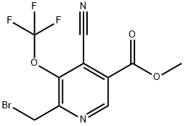 Methyl 2-(bromomethyl)-4-cyano-3-(trifluoromethoxy)pyridine-5-carboxylate Structural