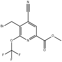 Methyl 3-(bromomethyl)-4-cyano-2-(trifluoromethoxy)pyridine-6-carboxylate Structural