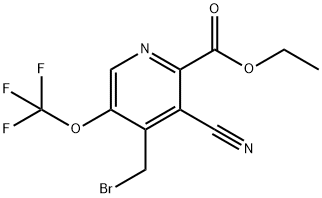 Ethyl 4-(bromomethyl)-3-cyano-5-(trifluoromethoxy)pyridine-2-carboxylate Structural