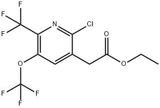 Ethyl 2-chloro-5-(trifluoromethoxy)-6-(trifluoromethyl)pyridine-3-acetate Structural