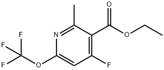 Ethyl 4-fluoro-2-methyl-6-(trifluoromethoxy)pyridine-3-carboxylate Structural