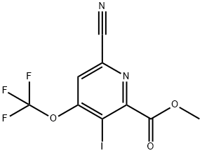 Methyl 6-cyano-3-iodo-4-(trifluoromethoxy)pyridine-2-carboxylate Structural