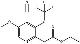 Ethyl 4-cyano-5-methoxy-3-(trifluoromethoxy)pyridine-2-acetate Structural