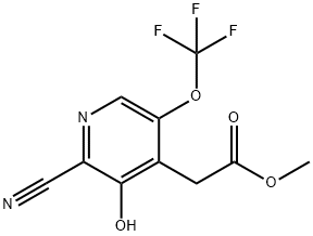 Methyl 2-cyano-3-hydroxy-5-(trifluoromethoxy)pyridine-4-acetate Structural