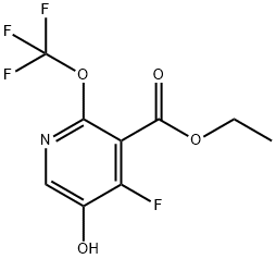 Ethyl 4-fluoro-5-hydroxy-2-(trifluoromethoxy)pyridine-3-carboxylate Structural