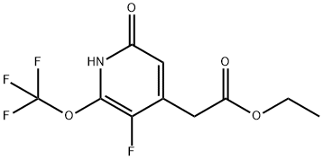 Ethyl 3-fluoro-6-hydroxy-2-(trifluoromethoxy)pyridine-4-acetate Structural
