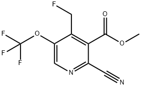 Methyl 2-cyano-4-(fluoromethyl)-5-(trifluoromethoxy)pyridine-3-carboxylate Structural