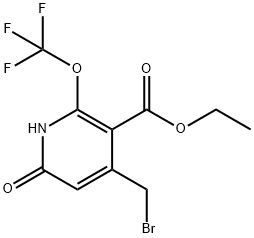 Ethyl 4-(bromomethyl)-6-hydroxy-2-(trifluoromethoxy)pyridine-3-carboxylate Structural