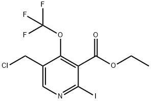 Ethyl 5-(chloromethyl)-2-iodo-4-(trifluoromethoxy)pyridine-3-carboxylate Structural