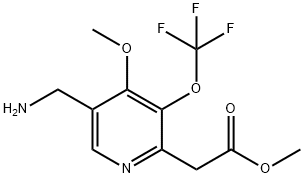 Methyl 5-(aminomethyl)-4-methoxy-3-(trifluoromethoxy)pyridine-2-acetate Structural