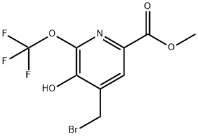 Methyl 4-(bromomethyl)-3-hydroxy-2-(trifluoromethoxy)pyridine-6-carboxylate Structural