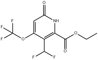 Ethyl 3-(difluoromethyl)-6-hydroxy-4-(trifluoromethoxy)pyridine-2-carboxylate Structural