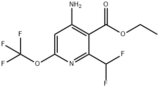 Ethyl 4-amino-2-(difluoromethyl)-6-(trifluoromethoxy)pyridine-3-carboxylate Structural