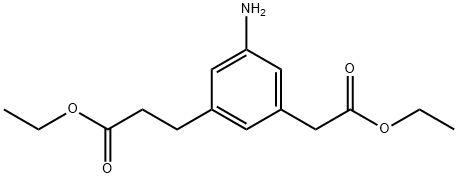 Ethyl 3-amino-5-(3-ethoxy-3-oxopropyl)phenylacetate Structural