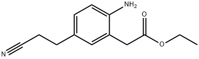 Ethyl 2-amino-5-(2-cyanoethyl)phenylacetate Structural