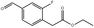 Ethyl 2-fluoro-4-formylphenylacetate Structural