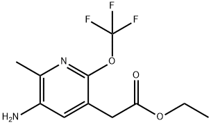 Ethyl 3-amino-2-methyl-6-(trifluoromethoxy)pyridine-5-acetate Structural