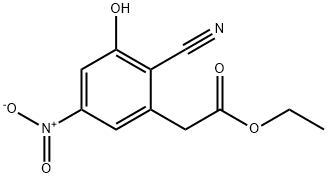 Ethyl 2-cyano-3-hydroxy-5-nitrophenylacetate Structural