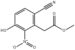 Methyl 6-cyano-3-hydroxy-2-nitrophenylacetate Structural
