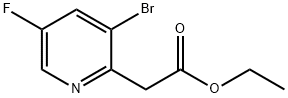 Ethyl 2-(3-bromo-5-fluoropyridin-2-yl)acetate Structural