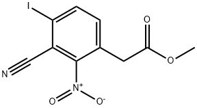 Methyl 3-cyano-4-iodo-2-nitrophenylacetate Structural