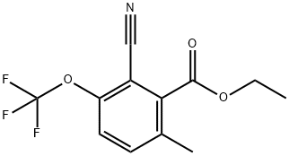 Ethyl 2-cyano-6-methyl-3-(trifluoromethoxy)benzoate Structural
