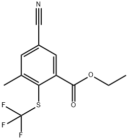Ethyl 5-cyano-3-methyl-2-(trifluoromethylthio)benzoate Structural