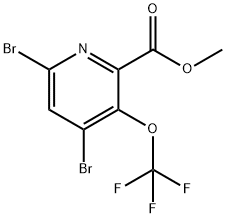 Methyl 4,6-dibromo-3-(trifluoromethoxy)pyridine-2-carboxylate Structural