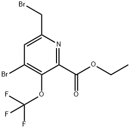 Ethyl 4-bromo-6-(bromomethyl)-3-(trifluoromethoxy)pyridine-2-carboxylate Structural