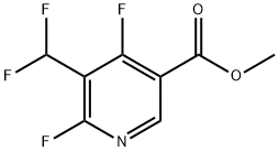 Methyl 2,4-difluoro-3-(difluoromethyl)pyridine-5-carboxylate Structural