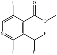 Methyl 3-(difluoromethyl)-2,5-diiodopyridine-4-carboxylate Structural
