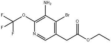 Ethyl 3-amino-4-bromo-2-(trifluoromethoxy)pyridine-5-acetate Structural