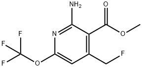 Methyl 2-amino-4-(fluoromethyl)-6-(trifluoromethoxy)pyridine-3-carboxylate Structural