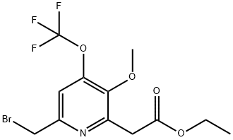 Ethyl 6-(bromomethyl)-3-methoxy-4-(trifluoromethoxy)pyridine-2-acetate Structural