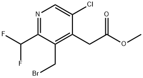 Methyl 3-(bromomethyl)-5-chloro-2-(difluoromethyl)pyridine-4-acetate Structural