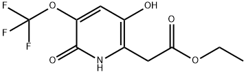Ethyl 2,5-dihydroxy-3-(trifluoromethoxy)pyridine-6-acetate Structural