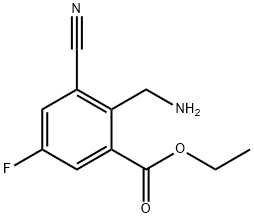 Ethyl 2-aminomethyl-3-cyano-5-fluorobenzoate Structural