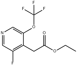 Ethyl 3-fluoro-5-(trifluoromethoxy)pyridine-4-acetate Structural