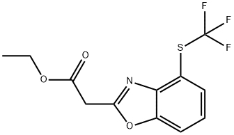 Ethyl 4-(trifluoromethylthio)benzo[d]oxazole-2-acetate Structural