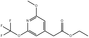 Ethyl 2-methoxy-6-(trifluoromethoxy)pyridine-4-acetate Structural
