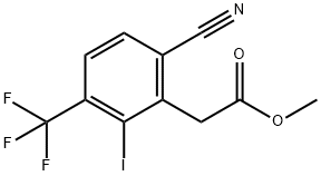 Methyl 6-cyano-2-iodo-3-(trifluoromethyl)phenylacetate Structural
