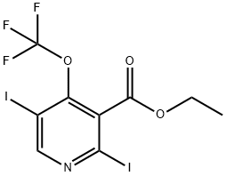 Ethyl 2,5-diiodo-4-(trifluoromethoxy)pyridine-3-carboxylate Structural