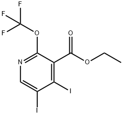 Ethyl 4,5-diiodo-2-(trifluoromethoxy)pyridine-3-carboxylate Structural