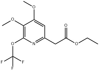 Ethyl 3,4-dimethoxy-2-(trifluoromethoxy)pyridine-6-acetate Structural