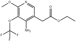 Ethyl 4-amino-2-methoxy-3-(trifluoromethoxy)pyridine-5-acetate Structural