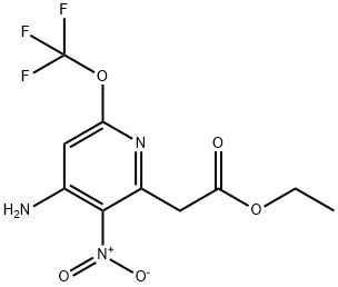 Ethyl 4-amino-3-nitro-6-(trifluoromethoxy)pyridine-2-acetate Structural