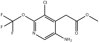 Methyl 5-amino-3-chloro-2-(trifluoromethoxy)pyridine-4-acetate Structural