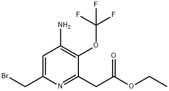 Ethyl 4-amino-6-(bromomethyl)-3-(trifluoromethoxy)pyridine-2-acetate Structural