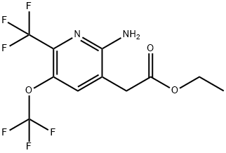Ethyl 2-amino-5-(trifluoromethoxy)-6-(trifluoromethyl)pyridine-3-acetate Structural