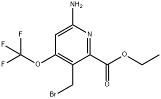 Ethyl 6-amino-3-(bromomethyl)-4-(trifluoromethoxy)pyridine-2-carboxylate Structural
